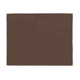 A brown placemat with a textured surface, featuring a simple rectangular shape.
