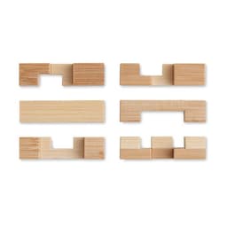A set of wooden blocks in various shapes and sizes, showcasing different finishes and grain textures.