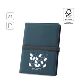 Sanderson Folder – A4 folder in PU (50% recycled) with magnetic closure and notebook with lined pages