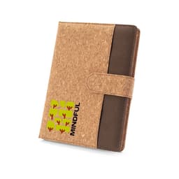 Fielding – A5 folder in cork and recycled polyester (100% rPET) with removable notebook