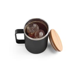Lauda – Mug in 90% recycled stainless steel with bamboo lid 420 mL
