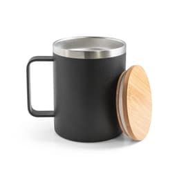 Lauda – Mug in 90% recycled stainless steel with bamboo lid 420 mL