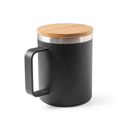 Lauda – Mug in 90% recycled stainless steel with bamboo lid 420 mL