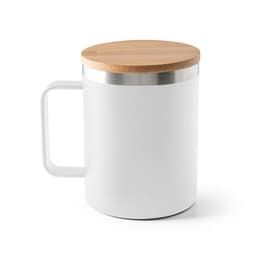 Lauda – Mug in 90% recycled stainless steel with bamboo lid 420 mL