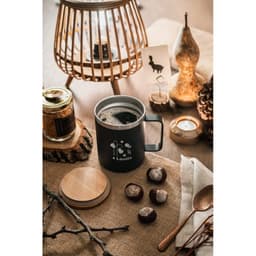 Lauda – Mug in 90% recycled stainless steel with bamboo lid 420 mL