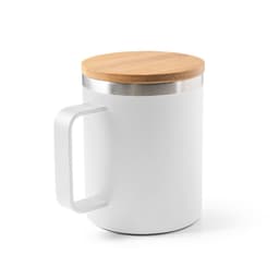 Lauda – Mug in 90% recycled stainless steel with bamboo lid 420 mL