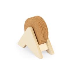 Plycork – Plywood stand with 6 cork coasters