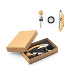 Savory – Bamboo and stainless steel wine set