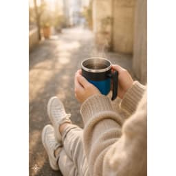 Maldini – Travel mug with a stainless steel interior and a matt finish, 400 mL