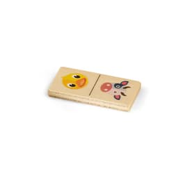 Domin – Kids wooden domino game. 28 pieces featuring fun animal figures