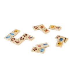 Domin – Kids wooden domino game. 28 pieces featuring fun animal figures