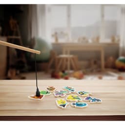 Fishy – Fishing game consisting of 10 wooden fish, ideal for children