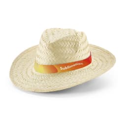 Edward Rib – Natural straw hat with sublimated elastic band