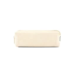 A cream-coloured, rectangular multi-purpose case made of 270gsm cotton, featuring a zip closure and a logo.