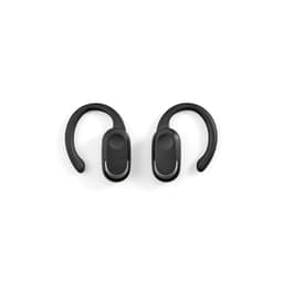 Black Aerotunes earbuds featuring an open ear design and a flexible hook for secure fit. Includes a logo on the body.