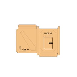 An A5 folder in a brown rCotton material with a rPU closure and a notepad featuring 64 FSC® sheets.
