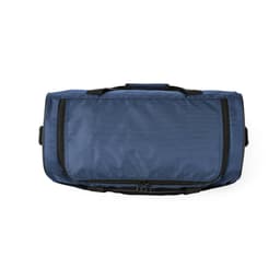 A navy gym bag with reflective strips, made from ripstop material, featuring a top handle and zip closure.