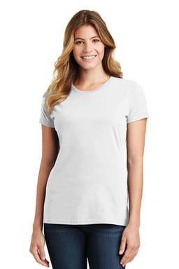 A light grey women's t-shirt with a classic crew neckline and short sleeves. It features a subtle logo.