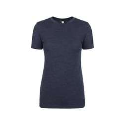 A women's tri-blend crew t-shirt in a dark navy colour with a classic crew neckline and short sleeves.