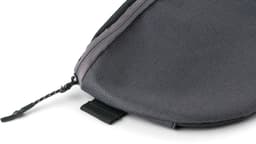 A 600D ripstop waist bag in dark grey, featuring a textured surface and a zipper closure. It includes a logo.