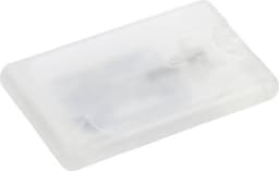 A clear, rectangular PET hand cleansing spray bottle with a pump top and a minimalist design.
