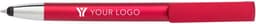 A red ABS 3-in-1 ballpen with a stylus tip and a logo on the barrel.
