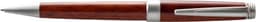 A rosewood ballpen with silver accents, featuring a streamlined design and a glossy finish.