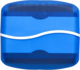 A blue plastic screen cleaner with a white band, designed for cleaning phone and technology screens.