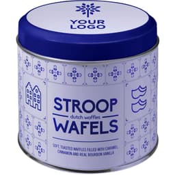 Tin including Dutch waffles