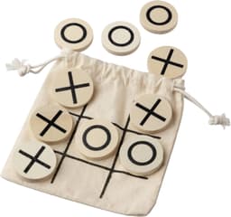 Natural wooden tic-tac-toe game Waltraud