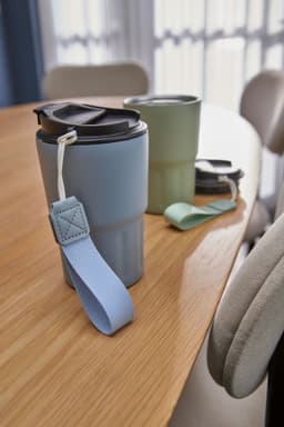 Stainless steel double walled mug Louisa