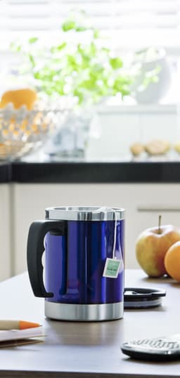 Stainless steel and AS double walled mug