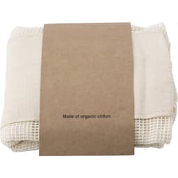 Set of three reusasable cotton mesh produce bags