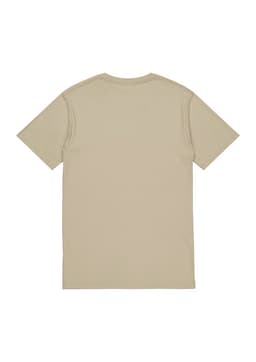 A men's short sleeve tee in a neutral beige colour, with a simple design and no visible branding.