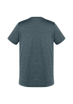A dark grey men's short sleeve tee with a classic crew neck design and no visible logo.