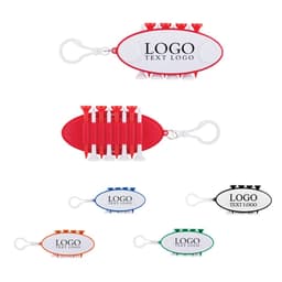 A promotional Marketing Golf Tool Set Key Tag featuring red, white, blue, green, orange, and black colour options with a logo.