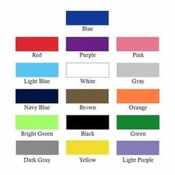 Various coloured wristbands displayed in a grid format, including blue, red, purple, pink, and more.