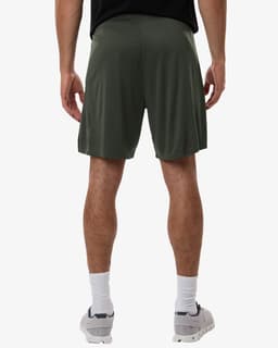 Men's Pro-Lock Performance Shorts in green, featuring a logo, with a back view showcasing the fit and design.