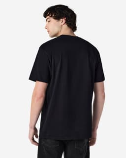 A black Gildan Hammer Adult T-Shirt viewed from the back, featuring a simple design and relaxed fit.