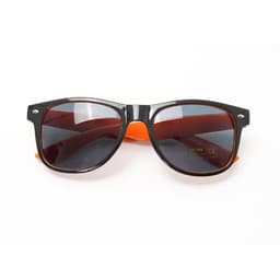 PC Junior Neon Sunglasses in black with orange accents, featuring dark lenses and a stylish design.
