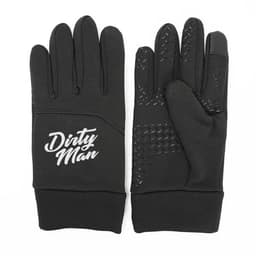 A pair of black anti-slip sport gloves with textured grip and a logo on the wrist area.