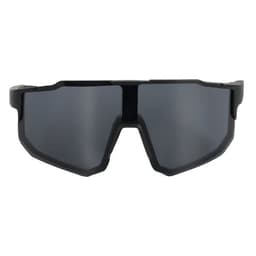 Polarized outdoor sunglasses with a sleek black frame and dark lenses, featuring a logo on the side.