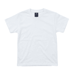A white T-shirt featuring a simple design and a branded label. Suitable for casual wear.