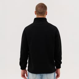 A black Everest Polar Fleece Full Zip jacket displayed from the back on a mannequin or model.