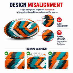 Children’s AFL Training Ball – Size 3 in vibrant orange, blue, and white with textured patterns and a logo.