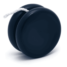 A navy blue premium plastic yoyo with a white string attached. It has a smooth, round design.
