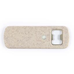 A drink bottle opener featuring a sleek design with a textured surface and a metallic opening mechanism.