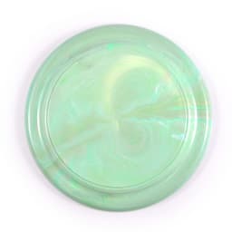 A green translucent flyer with a marbled design, showcasing the product's unique color and finish.