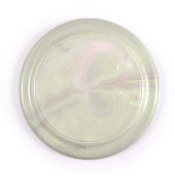 A recycled flyer in a marbled design with light pastel colors.