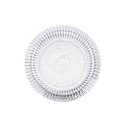 A clear, round tumbler with a textured rim, featuring a logo and a capacity of 450ml.